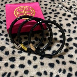 3 large black all weather Three Kings budhagirl bracelets.